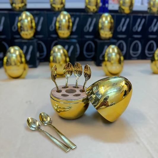 Golden Egg Cutlery Set