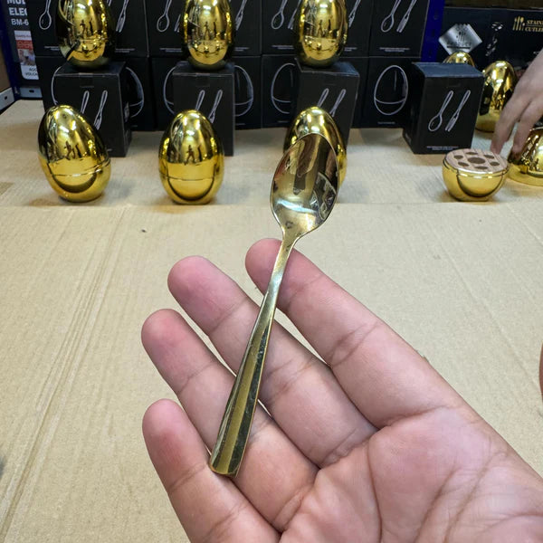 Golden Egg Cutlery Set