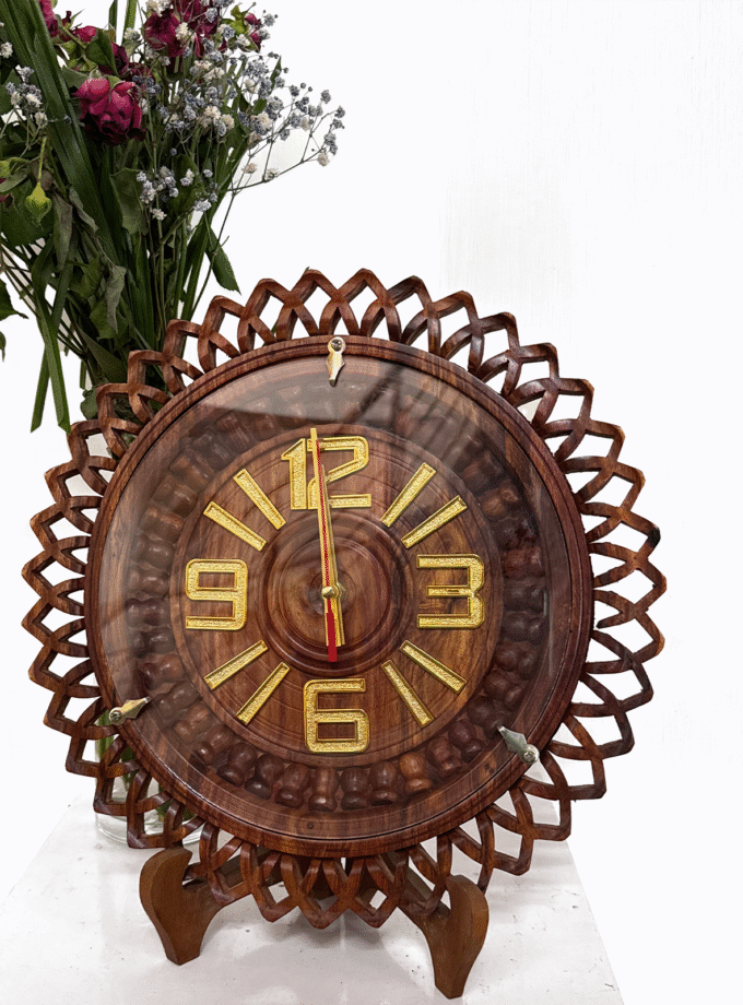Premium 12-Inch Wooden Wall Clock – Silent Quartz, Minimalist Design, Handcrafted Elegance